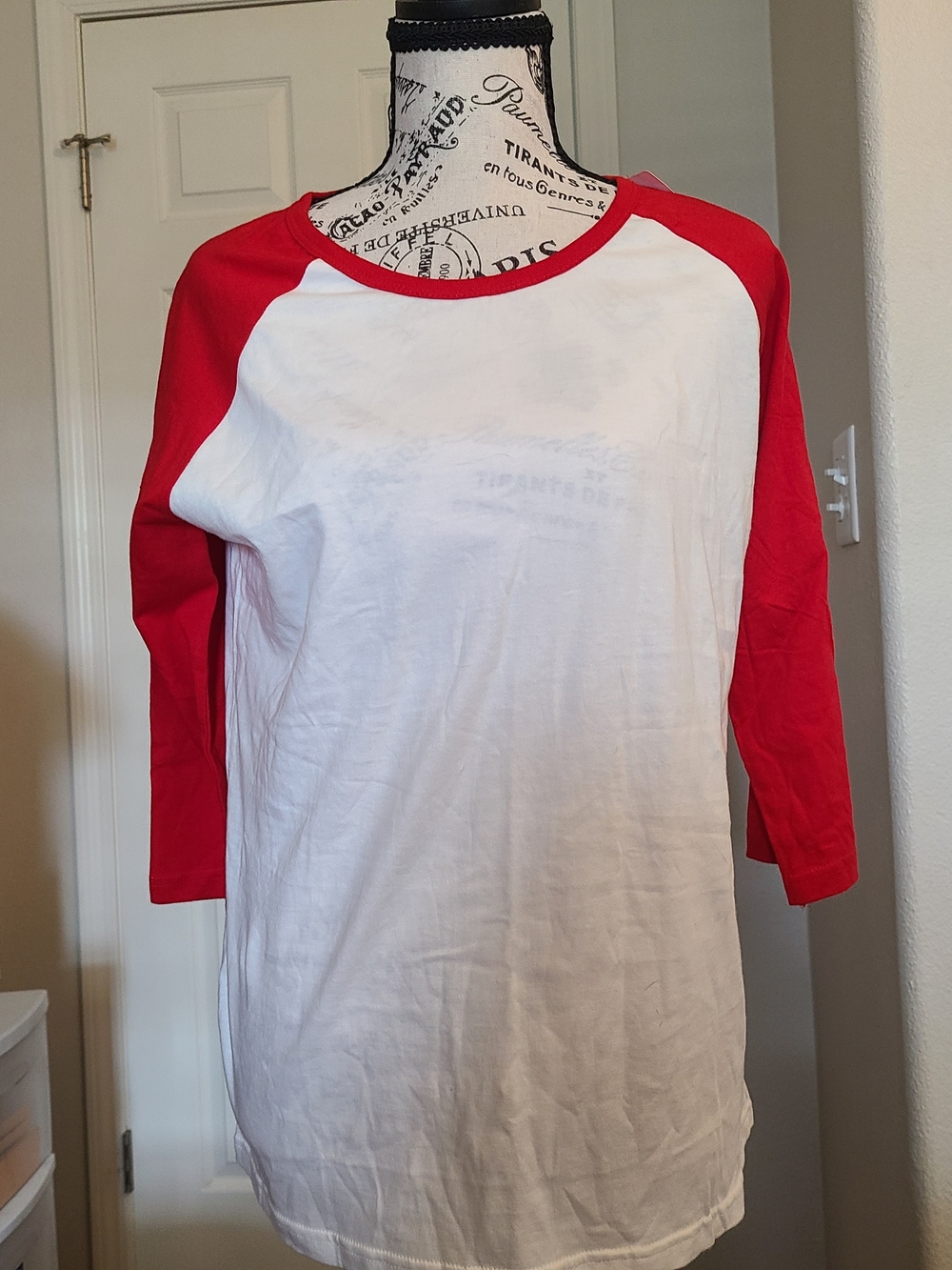 Sofra White Tee with Red Trim